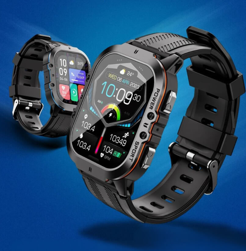 Smartwatch Militar – Tela AMOLED Ultra Nítida, Chamadas Bluetooth e Resistência Reforçada! - Dalupsu 