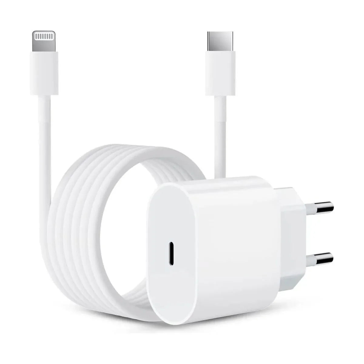 Carregador Turbo 20W USB-C com Cabo Lightning – Carregamento Rápido para iPhone - Dalupsu 