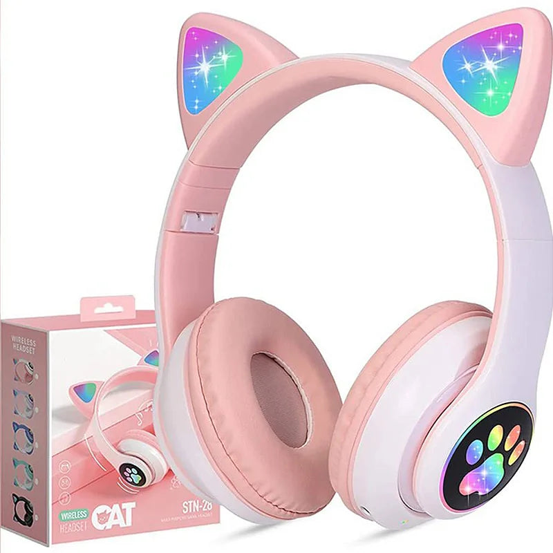 Fone Gatinho Sem Fio Com Led - Dalupsu 
